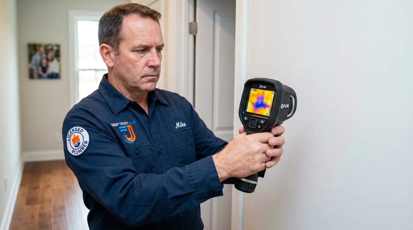 Thermal imaging leak detection by Johns Plumbing LLC in Lockport